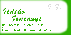 ildiko fontanyi business card